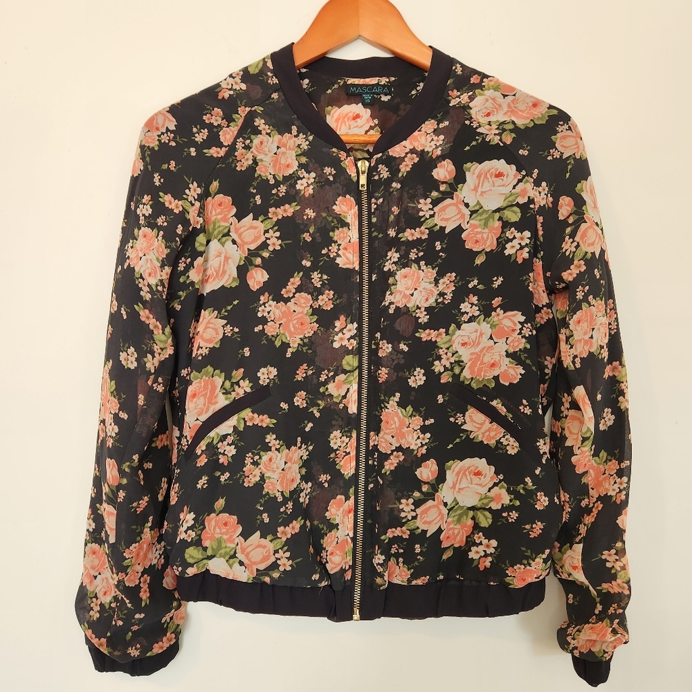MASCARA Bomber floral woman jacket size XS